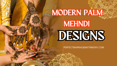 Elegant and detailed modern palm mehndi design with intricate patterns and contemporary flair.